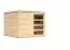 Saunahaus "Terning" Farbe: Natur - 276 x 276 cm (B x T), Grundfläche: 7,6 m²
