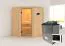 Sauna "Eetu" SET mit Klarglastür & Ofen externe Steuerung easy 9 KW - 151 x 151 x 198 cm (B x T x H)