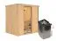 Sauna "Veli" SET mit Klarglastür & Ofen 9 kW - 196 x 151 x 198 cm (B x T x H)