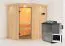 Sauna "Mika" SET mit Klarglastür, Kranz & Ofen BIO 9 kW - 165 x 210 x 202 cm (B x T x H)