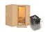 Sauna "Tjara 1" SET mit Klarglastür & Ofen 9 kW - 193 x 184 x 209 cm (B x T x H)