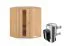 Sauna "Loran" SET mit Energiespartür und Ofen 3,6 kW - 151 x 151 x 198 cm (B x T x H)