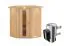 Sauna "Loran" SET mit Energiespartür, Kranz und Ofen 3,6 kW - 165 x 165 x 202 cm (B x T x H)