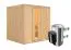 Sauna "Agnar" SET mit Energiespartür und Ofen 3,6 kW - 196 x 170 x 198 cm (B x T x H)