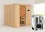 Sauna "Agnar" SET mit Klarglastür & Ofen BIO 3,6 kW - 196 x 170 x 198 cm (B x T x H)