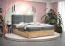 Boxspringbett im eleganten Design Pilio 44, Farbe: Grau / Eiche Golden Craft - Liegefläche: 180 x 200 cm (B x L)