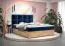 Boxspringbett mit modernen Design Pilio 55, Farbe: Blau / Eiche Golden Craft - Liegefläche: 160 x 200 cm (B x L)