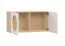 Hängeschrank mit modernen Design Aenna 88, Farbe: Weiß / Eiche, Maße: 50,5 x 100,5 x 33,5 cm, Griffe: Weiß, sehr stabil und langlebig