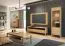 Breiter TV-Unterschrank Gorica 11, in Eiche Gold, 56 x 180 x 50 cm, Soft Close System, teilmassiv, mit 3 Schubladen