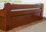 Einzelbett/ Funktionsbett "Easy Premium Line" K4, inkl. 2 Schubladen und 1 Abdeckblende, 140 x 200 cm Buche Vollholz massiv kirschrot lackiert