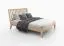 Schlafzimmer - Set B Engordany | 5-teilig | Farbe: Buche | Buche Vollholz massiv | lackiert | 2 Nachtkommode | 1 Doppelbett mit hohen Kopfteil | 1 Kommode | 1 Kleiderschrank