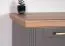 Kommode Lotofaga 11, Farbe: Grau / Walnuss - 102 x 167 x 48 cm (H x B x T)