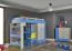 Jugendzimmer - TV - Unterschrank "Felipe" 09, Blau / Weiß - Abmessungen: 58 x 100 x 50 cm (H x B x T)