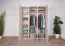 Moderner Kleiderschrank Fricourt 01, Beige / Eiche hell, 195 x 145 x 50 cm, mit 9 Fächern und 2 Kleiderstangen, ABS-Kanten, robust und langlebig