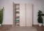 Moderner Kleiderschrank Fricourt 01, Beige / Eiche hell, 195 x 145 x 50 cm, mit 9 Fächern und 2 Kleiderstangen, ABS-Kanten, robust und langlebig