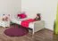 Bettrahmen für Kinder / Kinderbett 100 x 200 cm | Massivholz: Kiefer | Weiß Lackiert Abbildung