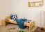 Bettrahmen für Kinder / Kinderbett 80 x 200 cm | Massivholz: Kiefer | Natur Lackiert Abbildung