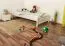 Bettrahmen für Kinder / Kinderbett 100 x 200 cm | Massivholz: Kiefer | Weiß Lackiert Abbildung