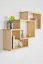 Hängeregal / Wandregal Kiefer massiv Vollholz natur Junco 289 - Abmessung: 66 x 88 x 20 cm (H x B x T)