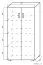 Schrank Garut 26, Farbe: Sonoma Eiche - Abmessungen: 156 x 80 x 40 cm (H x B x T)