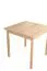 Essgruppe F mit 4 Stühlen, Holzfarbe: Eiche, einfaches Design, 4 massive Holzstühle, robuster Tisch, platzsparend, hochwertiges Material, pflegeleicht