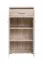 Garderobe Komplett - Set D Sviland, 6-teilig, Farbe: Wellington / Weiß, inkl. LED-Beleuchtung, ein Schuhregal, ein Garderobenschrank, zwei Kommode, ein Spiegel