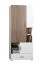 Schrank Bulolo 23, Farbe: Weiß / Nuss - Abmessungen: 198 x 80 x 38 cm (H x B x T)