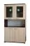 Vitrine Cikupa 43, Farbe: Nuss / Ulme - Abmessungen: 190 x 90 x 40 cm (H x B x T)