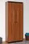 Kleiderschrank Mojokerto 24, Farbe: Walnuss / Schwarz - Abmessungen: 194 x 80 x 39 cm (H x B x T)