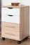 Rollcontainer Banjaran 36, Farbe: Sonoma Eiche / Weiß - Abmessungen: 66 x 45 x 40 cm (H x B x T)