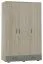 Drehtürenschrank / Kleiderschrank Ciomas 23, Farbe: Sonoma Eiche / Grau - Abmessungen: 190 x 120 x 55 cm (H x B x T)