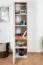 Jugendzimmer - Schrank Alard 02, Farbe: Eiche / Weiß - Abmessungen: 195 x 45 x 52 cm (H x B x T)