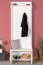 Weiße Garderobe Kiefer Massivholz 31, 200 x 72 x 37 cm, mit 1 Ablage und 5 Haken, schlichtes Design, einfache und rasche Montage, praktisches Fach