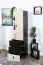 Jugendzimmer - Schrank Aalst 07, Farbe: Eiche / Creme / Schwarz - Abmessungen: 160 x 45 x 40 cm (H x B x T)