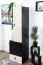 Jugendzimmer - Schrank Aalst 07, Farbe: Eiche / Creme / Schwarz - Abmessungen: 160 x 45 x 40 cm (H x B x T)