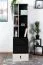 Jugendzimmer - Schrank Aalst 07, Farbe: Eiche / Creme / Schwarz - Abmessungen: 160 x 45 x 40 cm (H x B x T)