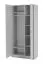 Schlichter Kleiderschrank Sampont 03, Mintgrün / Eiche dunkel, 195 x 90 x 52 cm, mit 7 Fächern und 1 Kleiderstange, ABS-Kanten, hochwertig verarbeitet