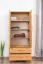 90 cm breiter Kleiderschrank mit 2 Türen, 4 Fächern und 2 Schubladen aus Massiv-Holz | Farbe: Natur | Tiefe: 40 cm Abbildung
