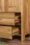 90 cm breiter Kleiderschrank mit 2 Türen, 4 Fächern und 2 Schubladen aus Massiv-Holz | Farbe: Natur | Tiefe: 40 cm Abbildung