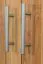 90 cm breiter Kleiderschrank mit 2 Türen, 4 Fächern und 2 Schubladen aus Massiv-Holz | Farbe: Natur | Tiefe: 40 cm Abbildung
