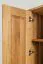 90 cm breiter Kleiderschrank mit 2 Türen, 4 Fächern und 2 Schubladen aus Massiv-Holz | Farbe: Natur | Tiefe: 40 cm Abbildung