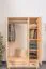 Kleiderschrank | 3 Drehtüren | 2 Schubladen | 4 Fächer | mit Kleiderstange | 120 cm breit | Massivholz | Farbe: Natur Abbildung