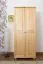 Echtholz-Kleiderschrank, Farbe: Natur 190x90x60 cm Abbildung