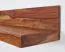 Handgefertigtes Wandboard aus Sheesham Massivholz, Farbe: Sheesham - Abmessungen: 17 x 60 x 23 cm (H x B x T), mit einzigartiger Maserung