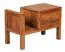 Praktischer Nachttisch aus Sheesham Massivholz, Farbe: Sheesham - Abmessungen: 40 x 60 x 30 cm (H x B x T), mit Schublade & extra Zeitungsfach