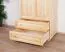 Kleiderschrank Massivholz natur 010 - 190 x 80 x 60 cm (H x B x T)