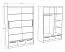 Schiebetürenschrank / Kleiderschrank Sidonia 08, Farbe: Eiche weiß / Anthrazit - Abmessungen: 220 x 149 x 62 cm (H x B x T)