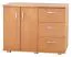 Kommode Kebumen 28, Farbe: Erle - Abmessungen: 79 x 108 x 40 cm (H x B x T)