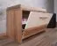Sitzbank mit Stauraum / Schuhschrank Gataivai 17, Farbe: Beige Hochglanz / Walnuss - 48 x 70 x 36 cm (H x B x T)