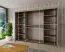 Großer 250 cm breiter Kleiderschrank mit 10 Fächern und 3 Türen | Farbe: Weiß Abbildung
